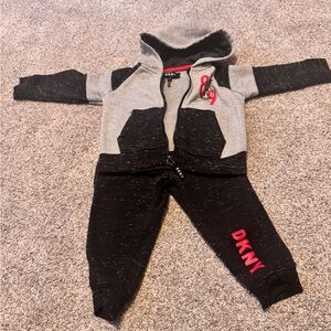 DKNY Black and Gray Kids Jogger Set